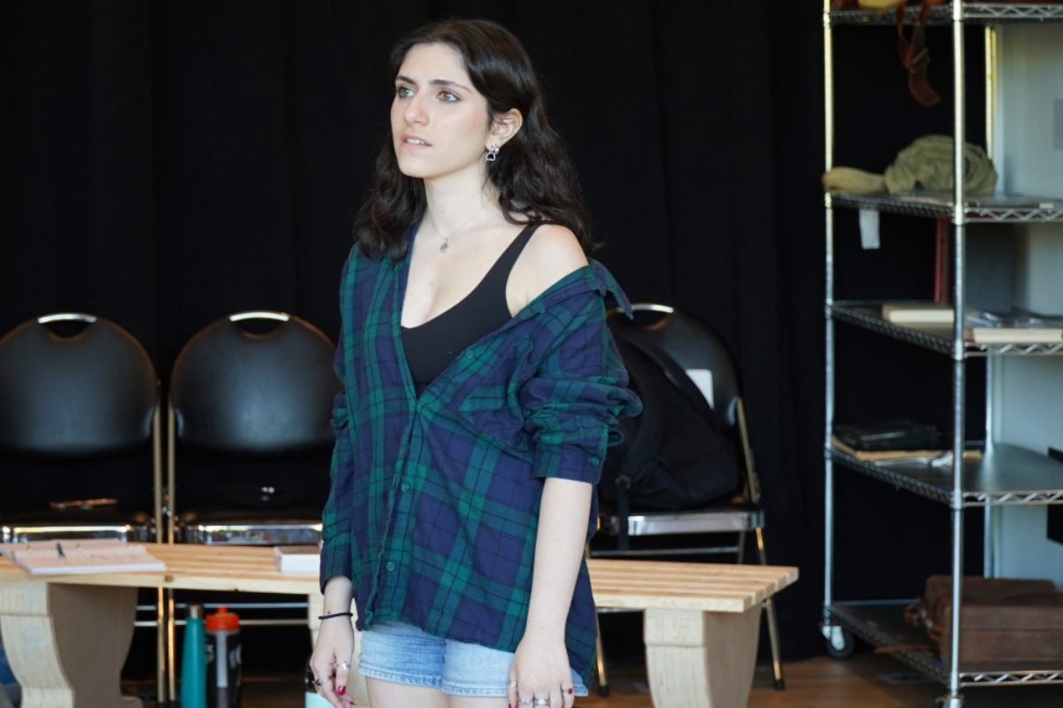 Lana Schwartz (Rutka) in rehearsal