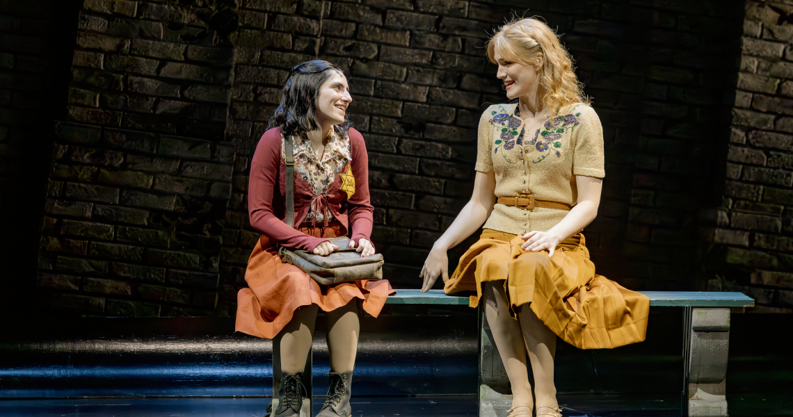 Lana Schwartz (Rutka) and Delaney Brown (Stasia) in the world premiere musical RUTKA at Cincinnati Playhouse in the Park. Photo by Mikki Schaffner.